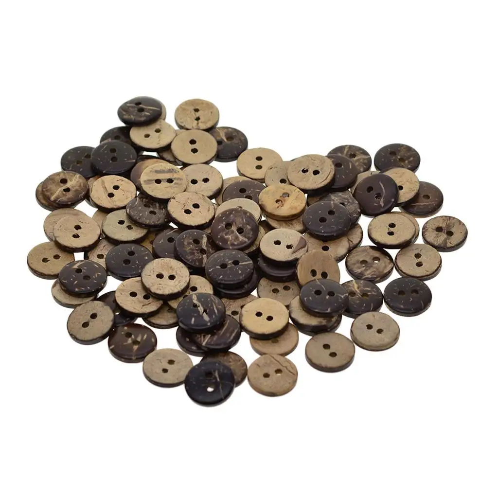 

Lots 200 12.5mm Wooden Sewing Buttons 2 Holes Cardmaking DIY Crafts Decor