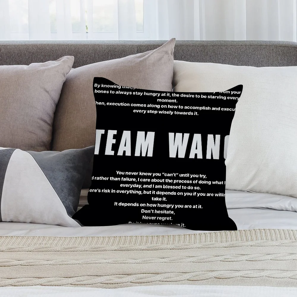 

Fashhion T-TeamS Wang J-Jackson Pillow Case Plush Fabric Soft Double Sided Print Sofa Cushion Cover Throw Pillow Covers