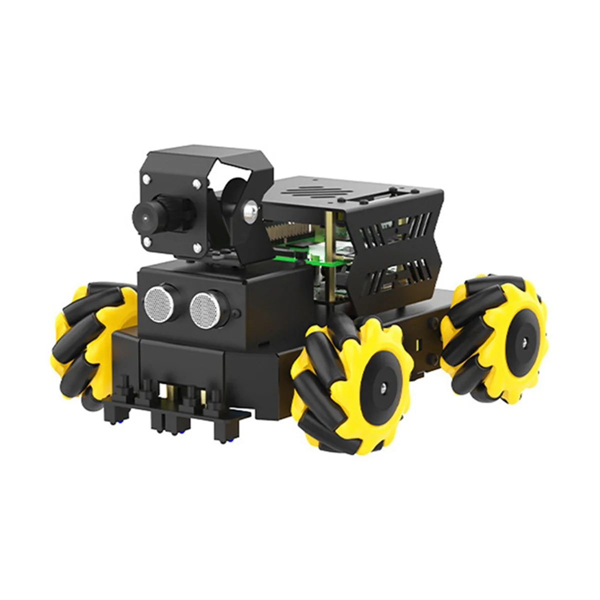 GOB-oFor Raspberry Pi 5 4WD Mecanum หุ่นยนต์รถชุด AI Vision พร้อมกล้อง DIY การศึกษา ROS2-Humble Python ชุด US