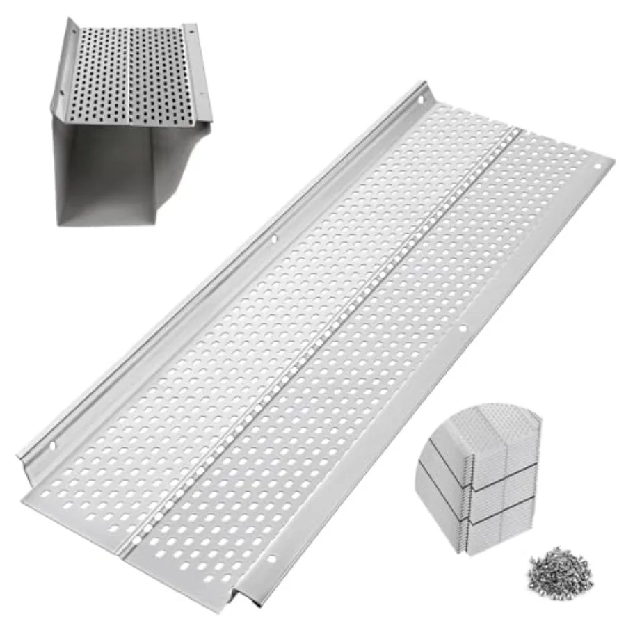 

5-дюймовые алюминиевые желоба, 30 шт., 120 футов, защита от листьев своими руками для желобов, экран от дождя, водосточные трубы, крыша, предотвращает сабо D