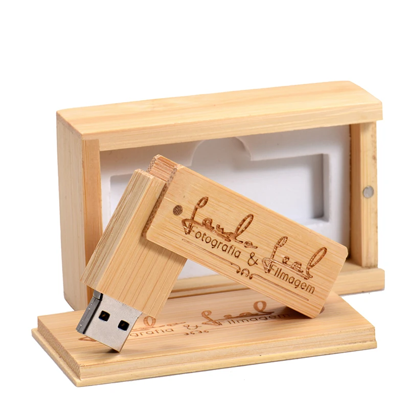 Высокоскоростная деревянная подарочная коробка USB 3.0 флэш-накопитель с бесплатным индивидуальным логотипом, карта памяти реальной емкости, 64 ГБ/32 ГБ/16 ГБ/8 ГБ U-диска