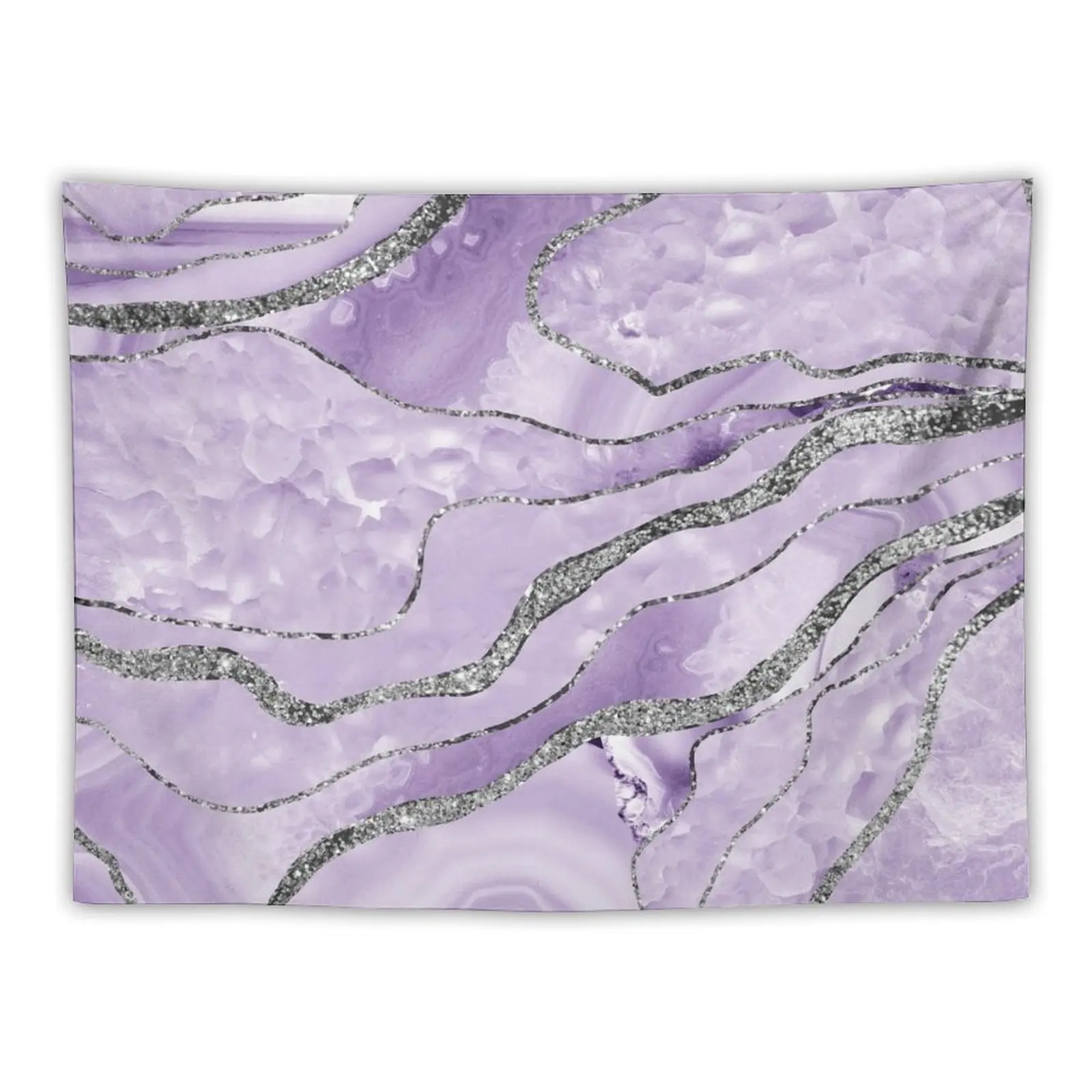 

Lavender Agate Silver Glam #1 (Photo of Glitter Only - Not Reflective) Tapestry Things To The Room Outdoor Decoration Tapestry
