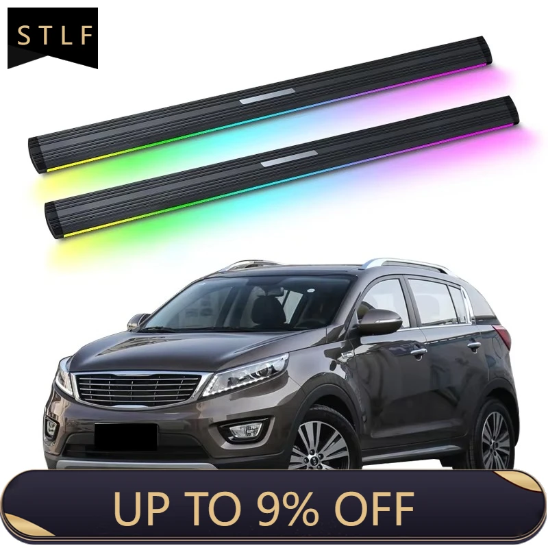 

Electric Running Boards Retractable Aluminum Alloy Neon LED Light For Sportage R 2010-2017 Side Steps with Carry Bag