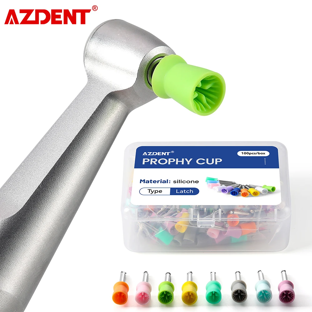 

100 шт./кор. AZDENT стоматологическая полировка Prophy Cup RA2,35 мм силиконовая мягкая чашка для углового наконечника 135 ℃ Автоклавируемый