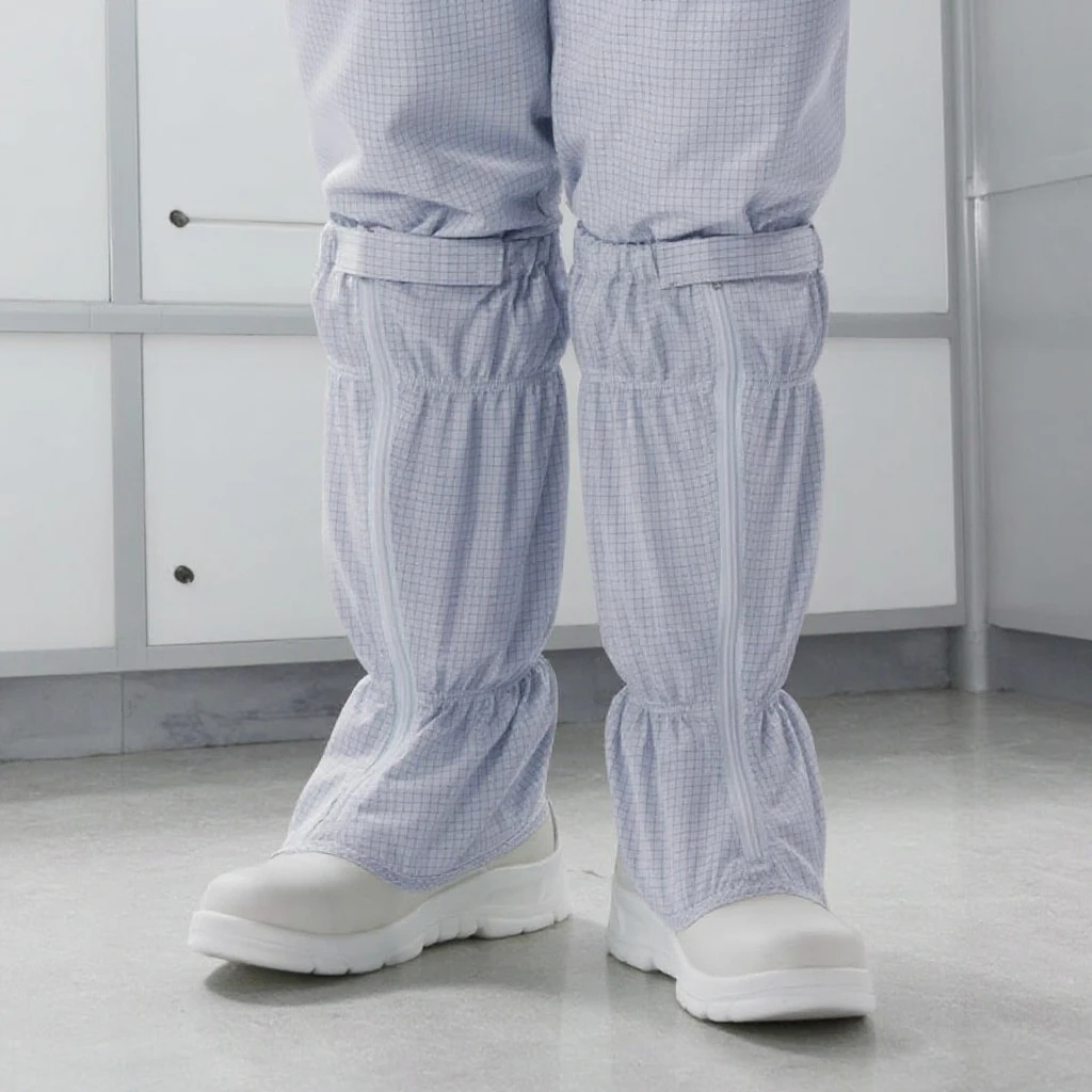 Wholesale Price Customized Logo Dust Proof Anti-slip Polyester Esd Booties Antistatic Steel Toe Work Safety Boots