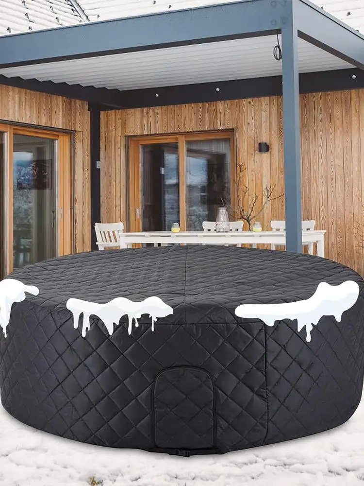 Couverture de jacuzzi isolée, couverture ronde gonflable, imperméable, protecteur de piscine d'hiver pour la conservation auditive, Protection solaire, Spa