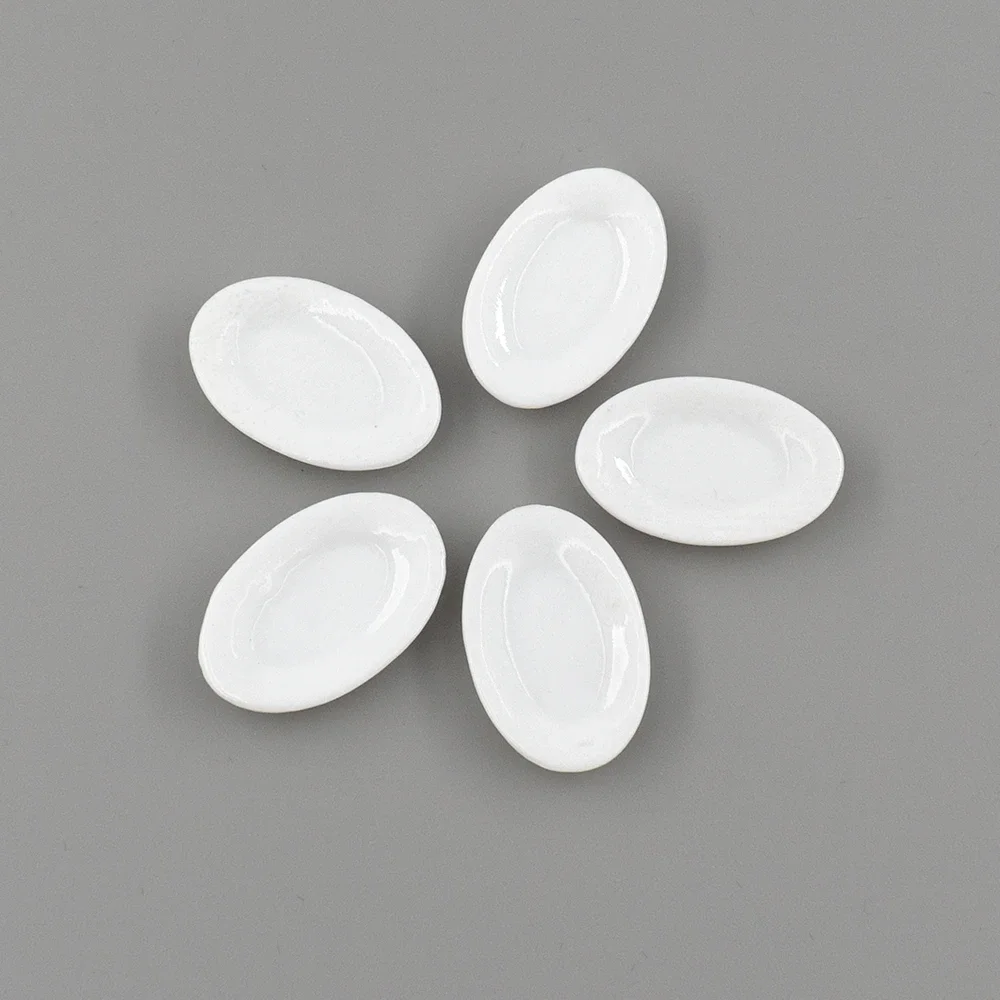 5 قطعة 1/12 دمية مصغرة اكسسوارات صغيرة الحلوى لوحة سيراميك محاكاة طبق لعبة مجسمة لدمية ديكورات منزلية bjd