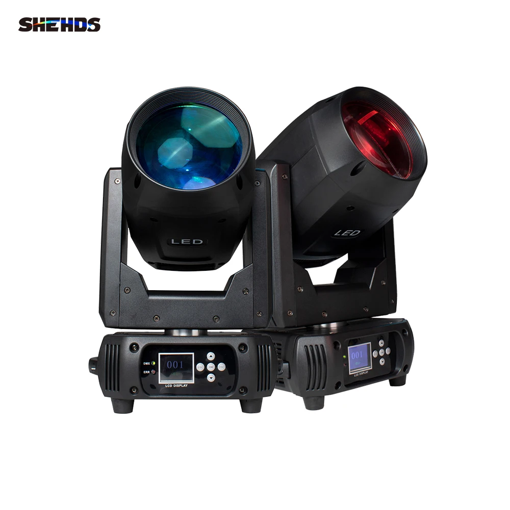 shehds led beam moving head light 18 face prism 150w girando para dj disco festa familiar bar boate pcs 01