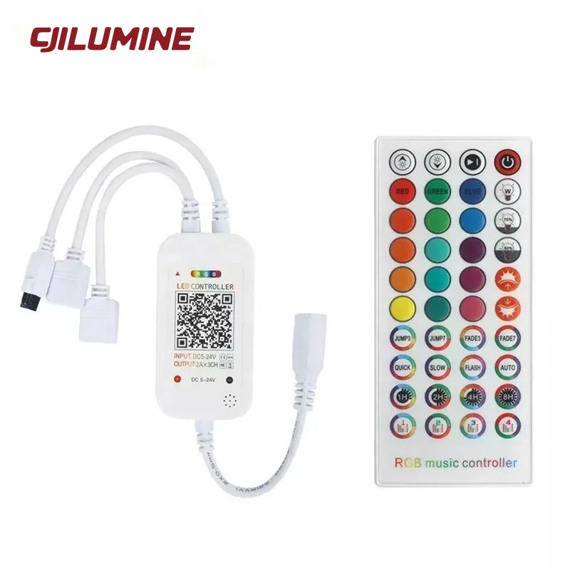 voice-controlled led lights with controller 40 keys  music controller seven color lights string intelligent app