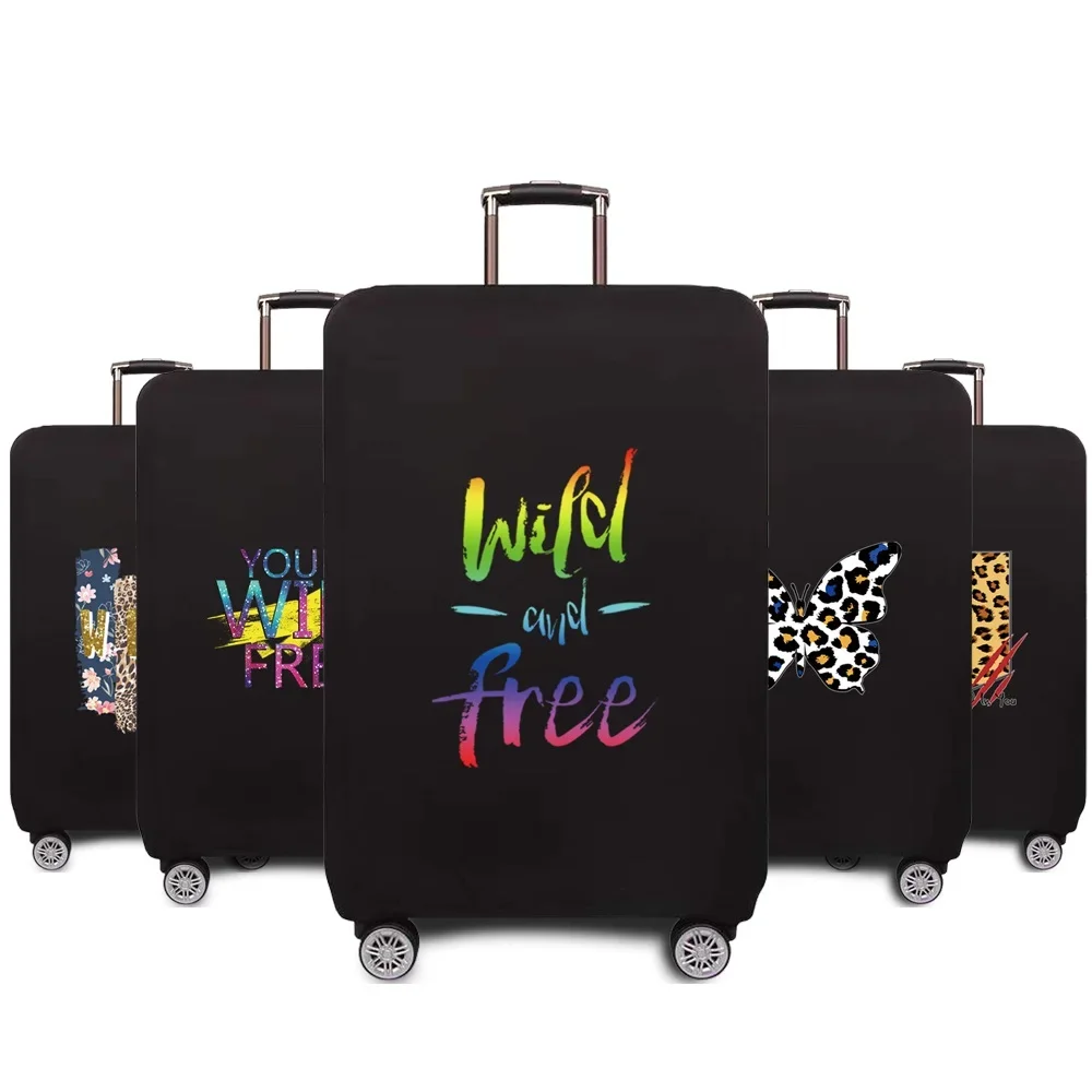 Luggage Cover Suitcase Dust Luggage Protective Cover for 18-32 Inch Wild Pattern Series Trolley Case Elastic Dust Cover