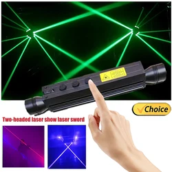 New Handheld Two-Headed Laser Show Lights Laser Sword DJ Bar Party Lamp Thick Beam Laser Beam Extender 2-in-1 Ambient Beam Light