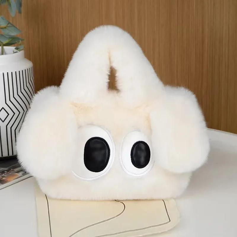 

Осень-зима, милая плюшевая большая сумка с узором собаки и большими глазами, стильная женская сумка через плечо с цепочкой, модная сумка через плечо