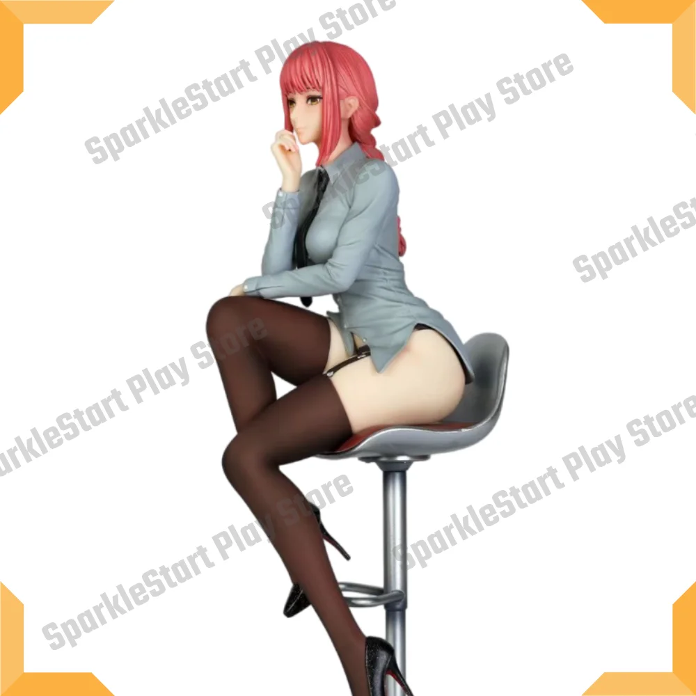 

Makima Sitting Posture Gk Figure Anime Beautiful Girl Peripheral Model Desktop Decoration Collectible Trendy Toy Birthday Gift