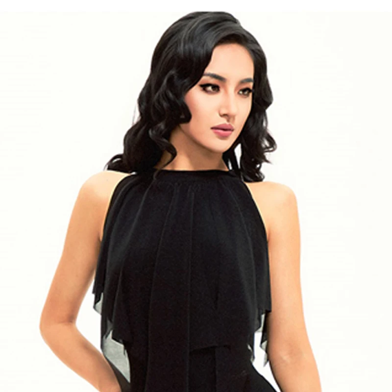 Adults Ballroom Dance Clothes Black Waltz Modern Dancing Dresses Women Latin Dance Competition Costumes Stage Wear SL13728