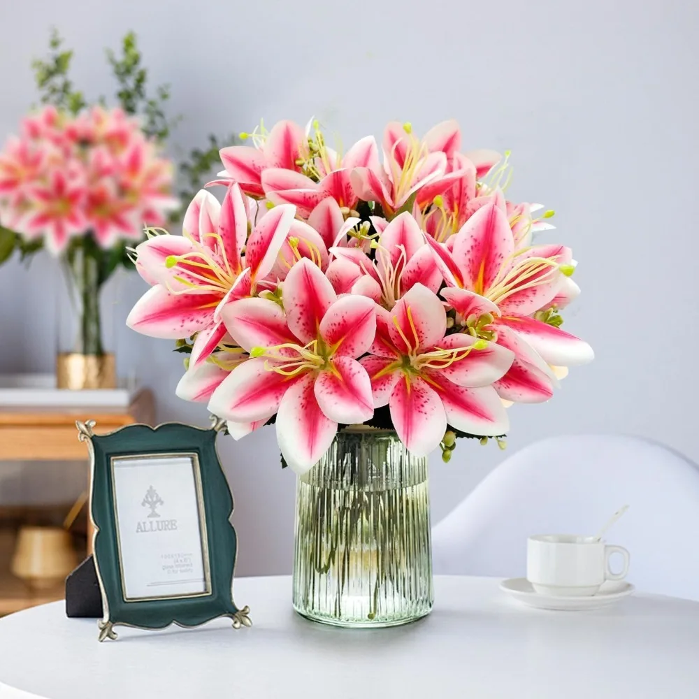 5/10Pcs Orchid Artificial Flowers Bouquet Fake Flower For Home Decor Wedding Marriage Decoration Valentine's Day Vase Accessor