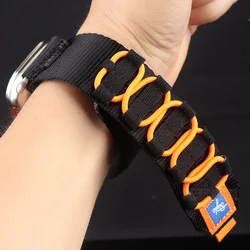 Wide Nylon Loop Strap For Apple Watch Band 9 8 7 45mm Ultra 2 49mm Breathable Outdoor Sport Band For iWatch 6 5 4 3 SE 44mm 42mm