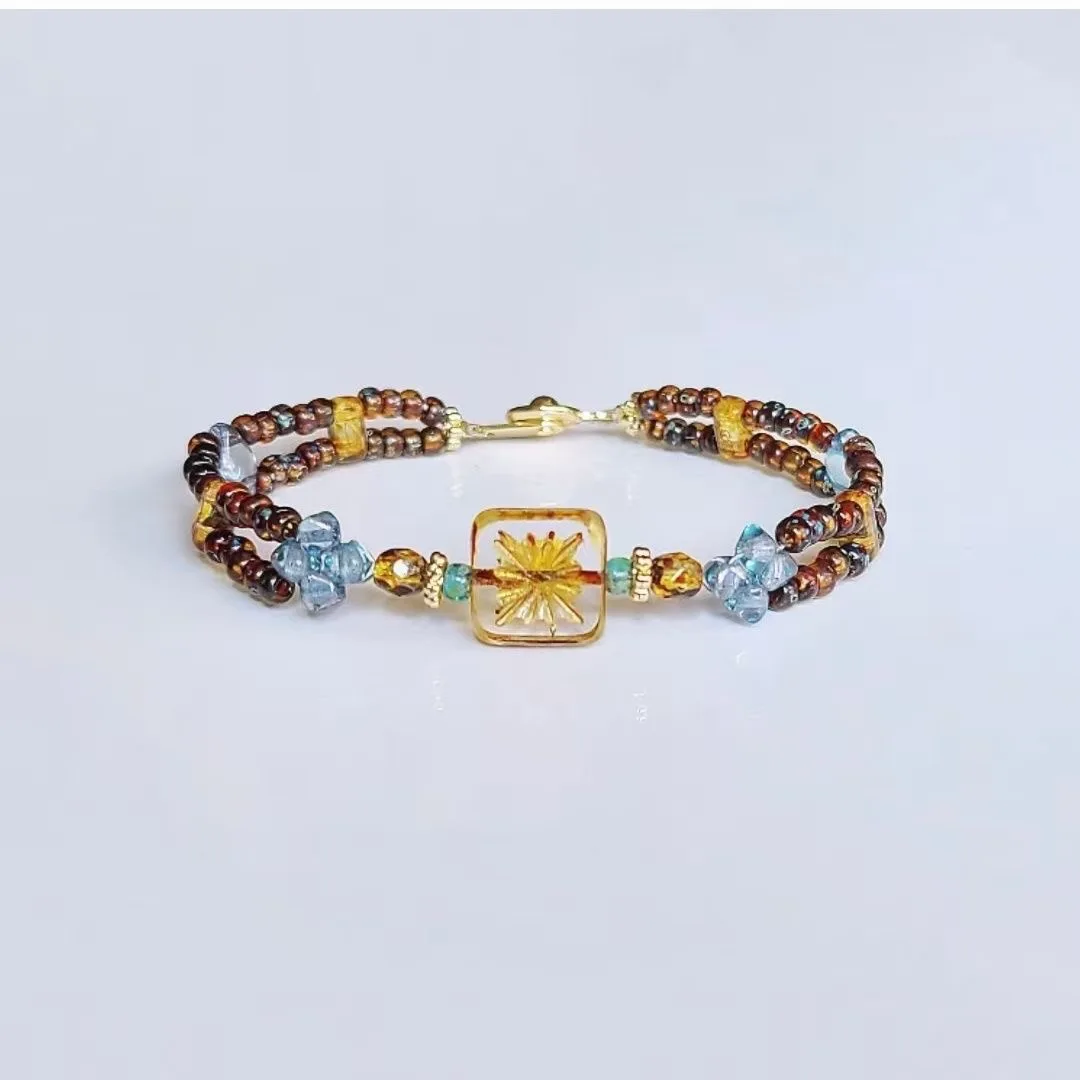 Dunhuang Colored Beaded Bracelet! Advanced Design, Chinese Style, Ancient And Immortal Charm Bracelet