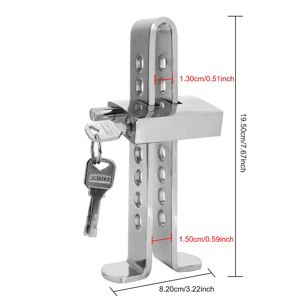Steel Stainless Car Clutch Lock Auto Brake Pedal Lock Throttle Accelerator Security Anti-Theft Tool Universal