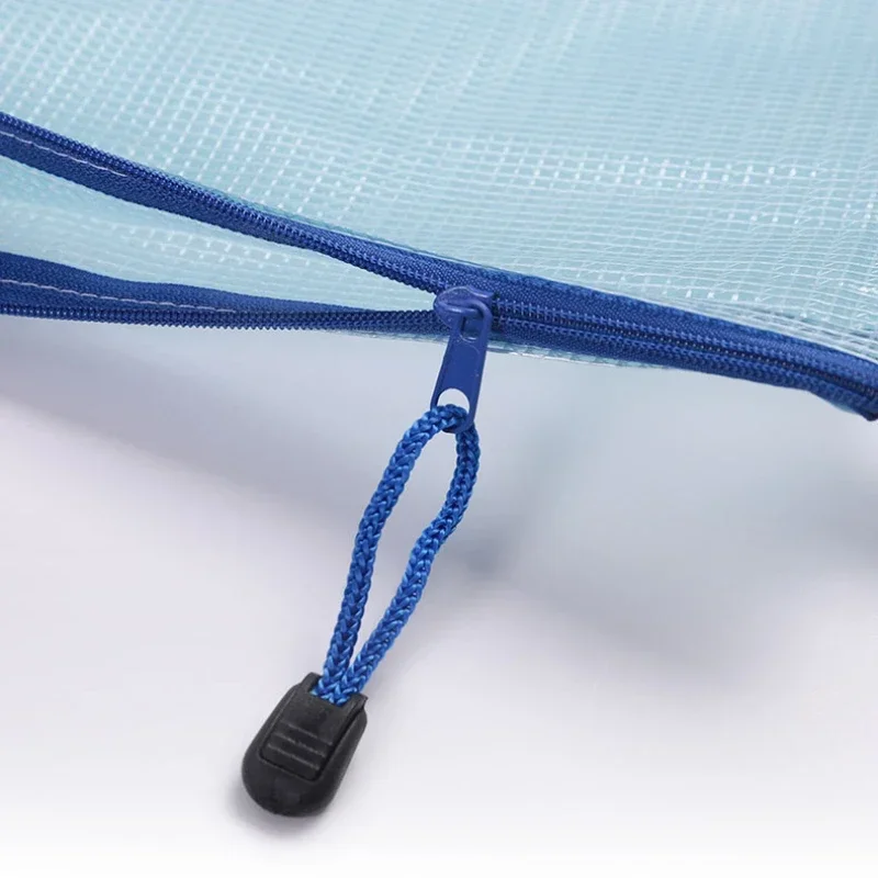 5/10 PCS Storage File Folder Mesh Zipper Pouch A4 A5 A6 Document Bag Zip File Folder School Office Supplies Stationery