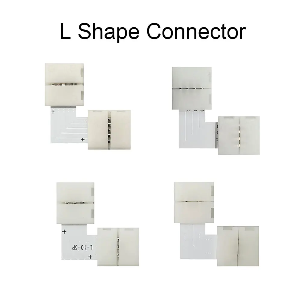 LED Connector 2PIN 3PIN 4PIN 5PIN Solderless L/T/X Shape Corner Connector,For 10mm WS2811 WS2812 2835 5050 RGB SK6812 RGBW Strip