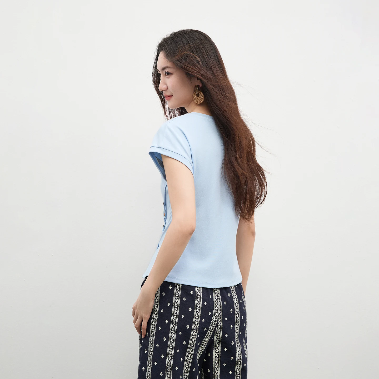 SENTUBILA 여성용 피티드 니트 티셔츠 패션 미니 - Woodworking Women 리뷰 및 가격