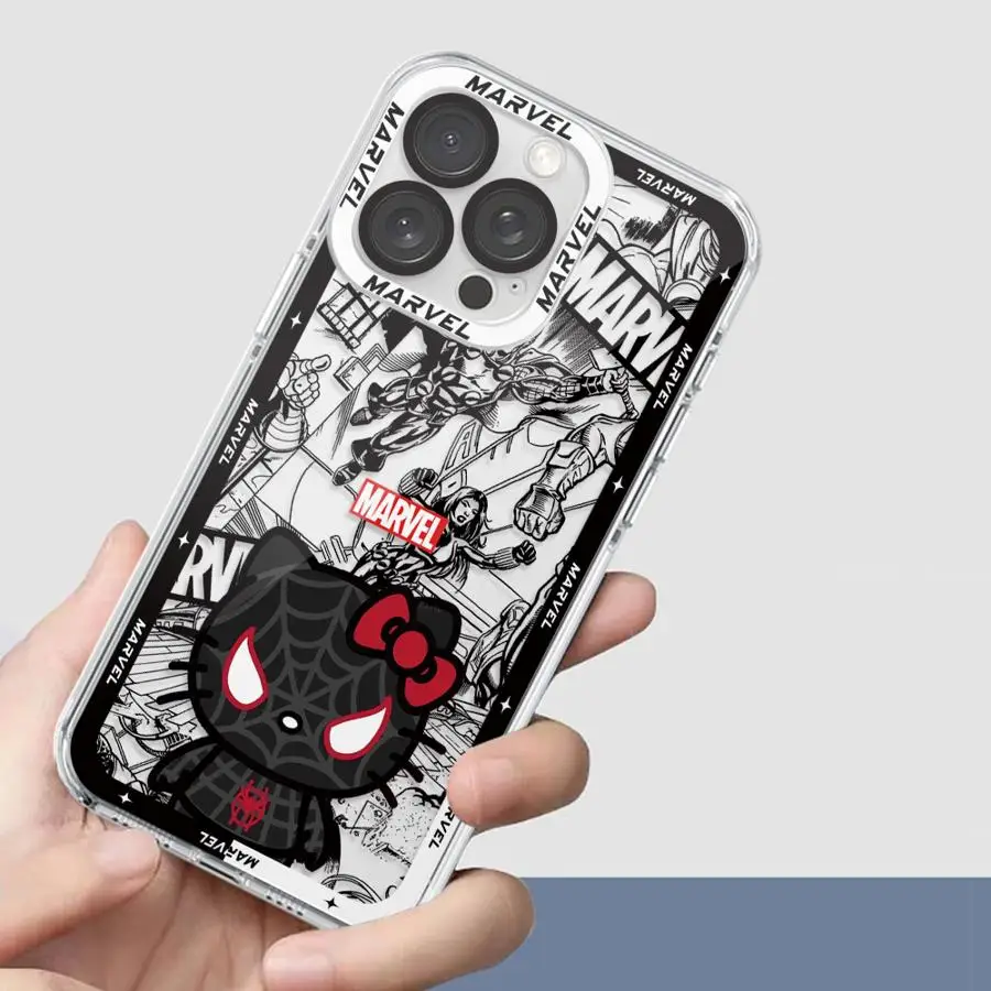 Marvel Cute Spidermans Case for iPhone 12 Mini 17 Air 13 12 11 Pro MAX 16 15 14 Plus XR 7 8 16e Soft Phone Cover