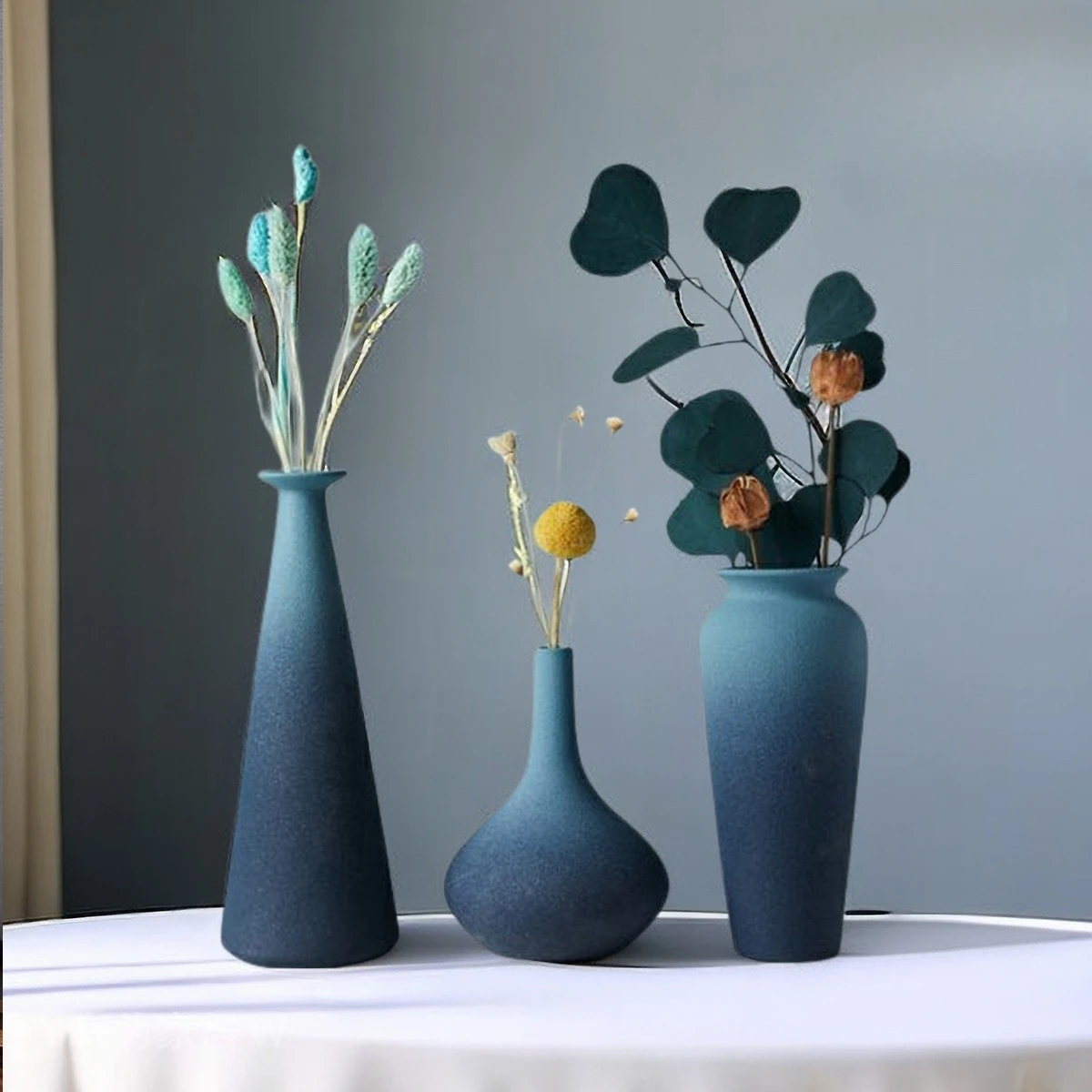 

Современная минималистичная керамическая ваза с матовой матовой отделкой, домашний декор для гостиной, ТВ-шкафа, офисного стола
