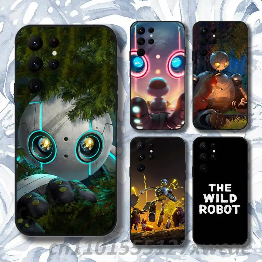 The W-WildS R-RobotS Phone Case For Samsung S10,S21,FE,S21 ,S26,S25,S24,S23,Ultra,S9,S22,Plus Black Shockproof Silicone Sof
