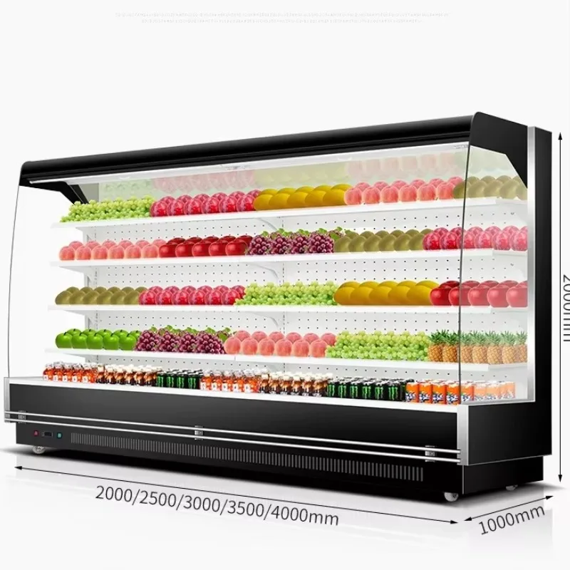 

Customized Air Curtain Refrigerator Supermarket Multideck Showcase Commercial Open Chiller for Fruits and Vegetables