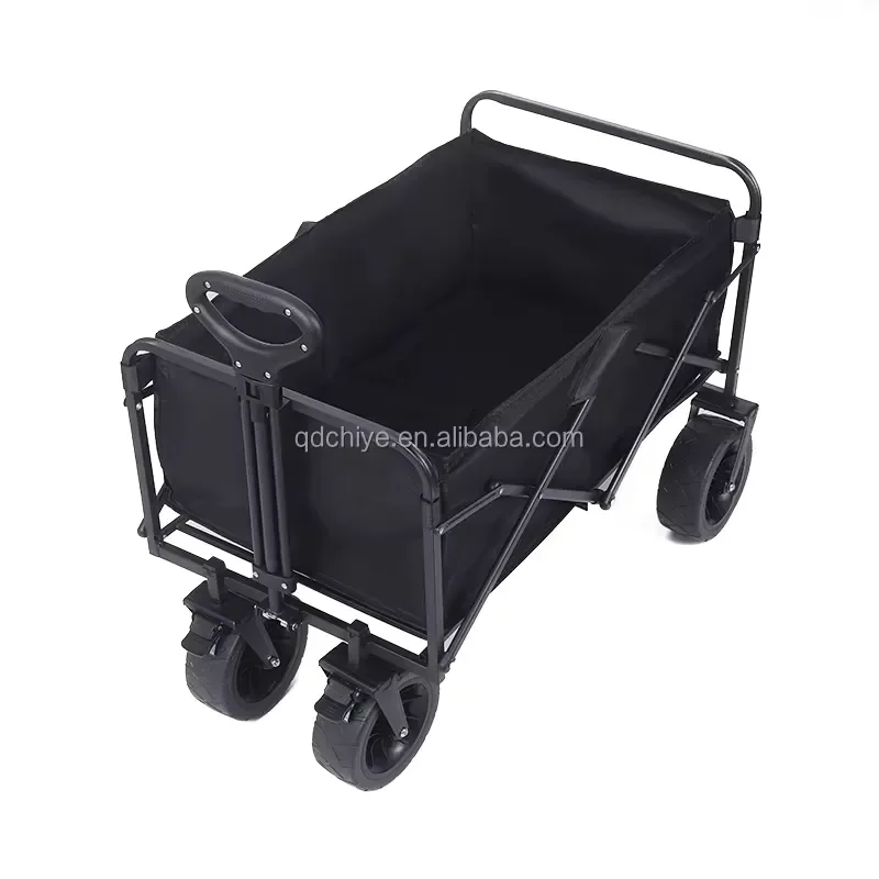 for Collapsible Wagon Foldable Cart with All Terrain Big Wheels Wagon for Outdoor Camping Picnic Beach