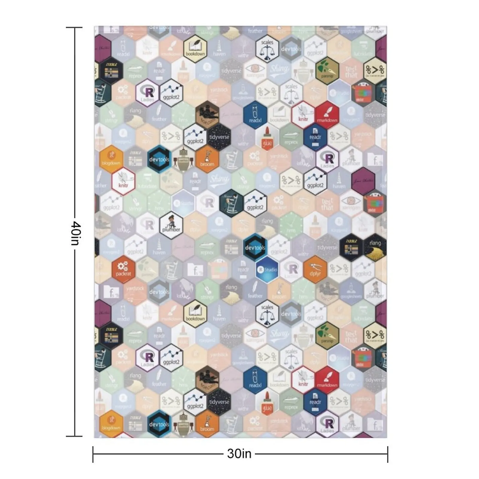 R hex fabric (small hexes) Throw Blanket Bed Sofa Throw Winter beds Thermal Blankets