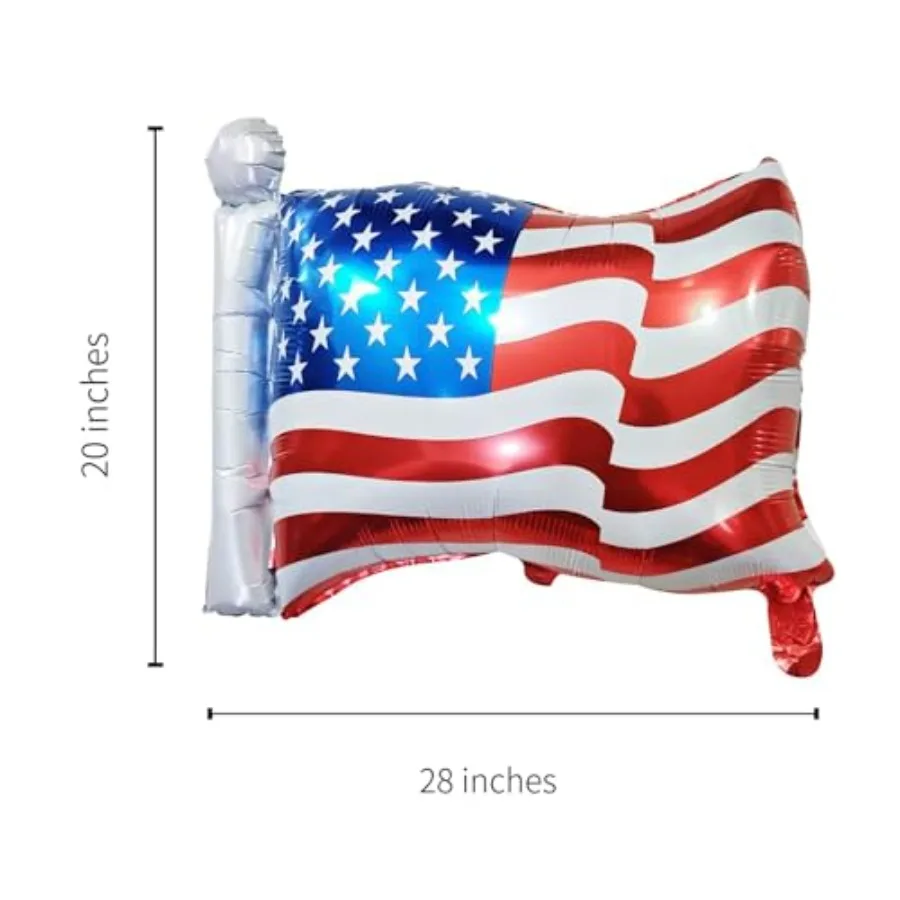 Décorations du 4 juillet, ballons rouges, blancs et bleus, décorations patriotiques de fête américaine du 4 juillet, ballons drapeau américain