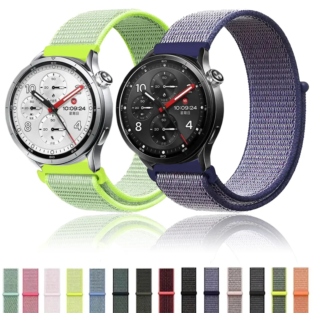 20mm 22mm Sport Nylon Loop Strap For Xiaomi Watch 5 S5 S4 S3 S2 Replaceable Watchband OPPO Watch S X3 X2 X Oneplus Lite 4 3 Belt