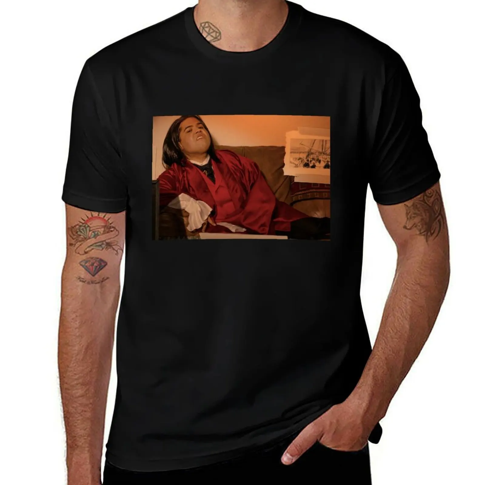 

Guillermo as Antonio Banderas (print size) T-Shirt Fashion Casual Short Sleeve Top