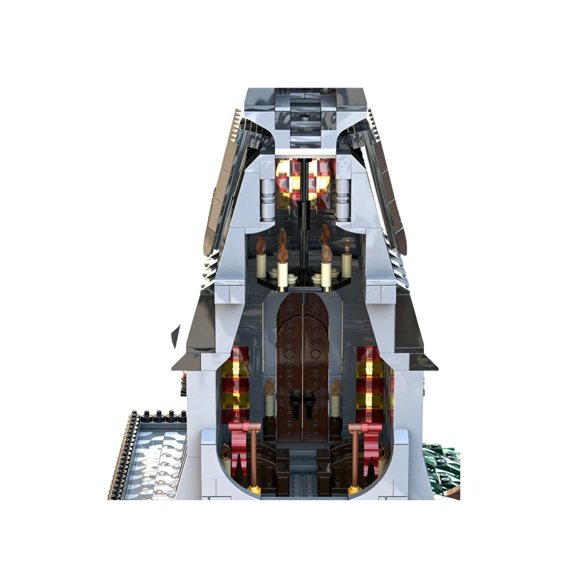 3850ピース カトリック大聖堂 グリフィンの聖堂 MOC カスタマイズ モジュラービルディングブロック デザインモデル シンプルで創造的なDIY ホリデーおもちゃギフト