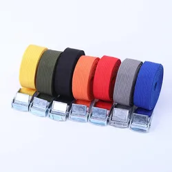 1M Lashing Strap W/ Buckle Nylon Quick Release Cargo Tie Down Luggage Bag Packing Straps Tied With Zinc Alloy Buckle Hooks