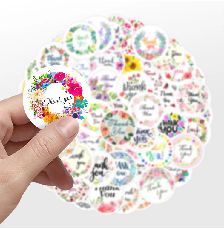 50Pcs Cartoon Thank You Series Graffiti Stickers Suitable for Laptop Helmets Desktop Decoration DIY Stickers Toys Wholesale