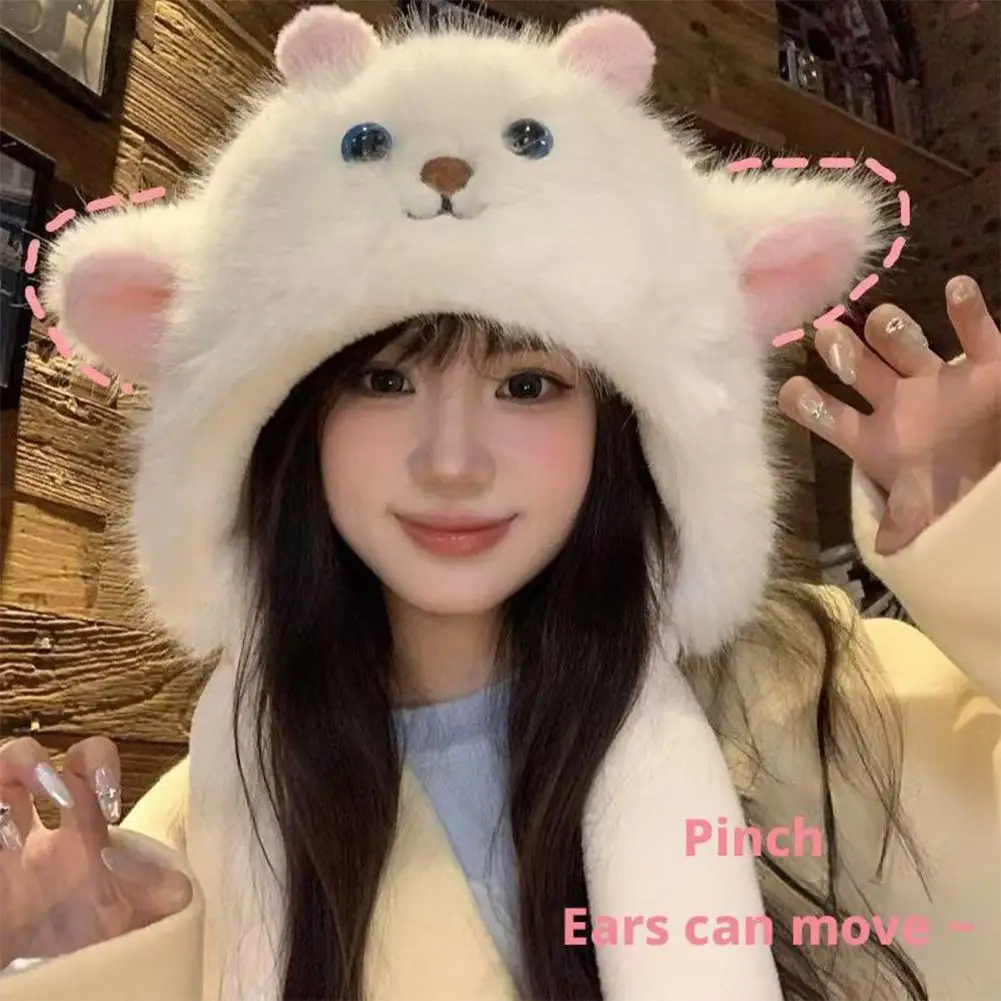 

Плюшевая шапка, пушистые костюмные шапки, рождественский подарок, теплая мягкая милая шапка-ведро для косплея ягненка, теплая зимняя меховая шапка на открытом воздухе