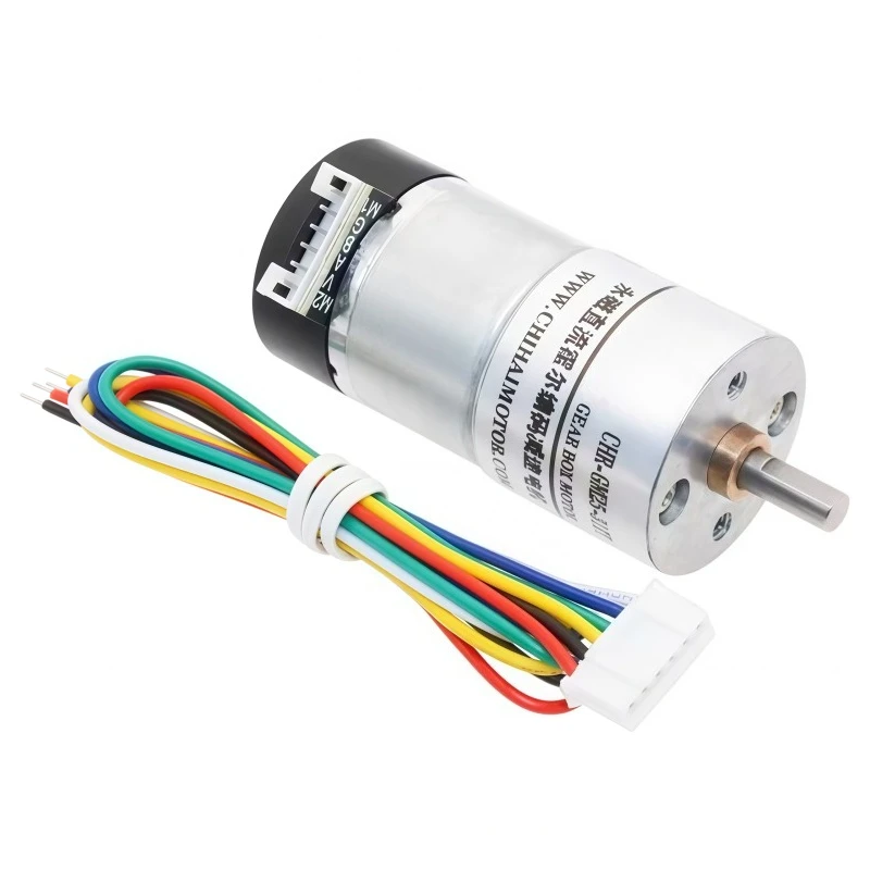 DC Hall Encoder Gear Reduction Motor GM25-310TABHL, with D-shaped Output Shaft, Low Noise, and With A Rear Cover Motor