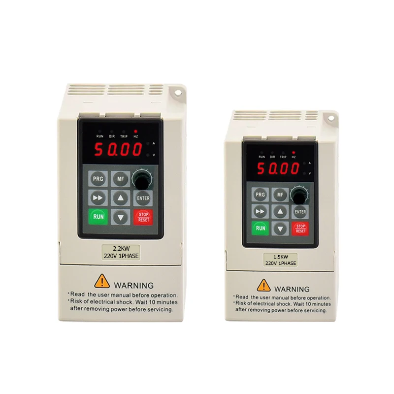Variable Frequency Drive 220V 380V 0.4/0.75/1.5/2.2KW 0.5/1/2/3HP Motor Speed Vector Control VFD Converter Inverter