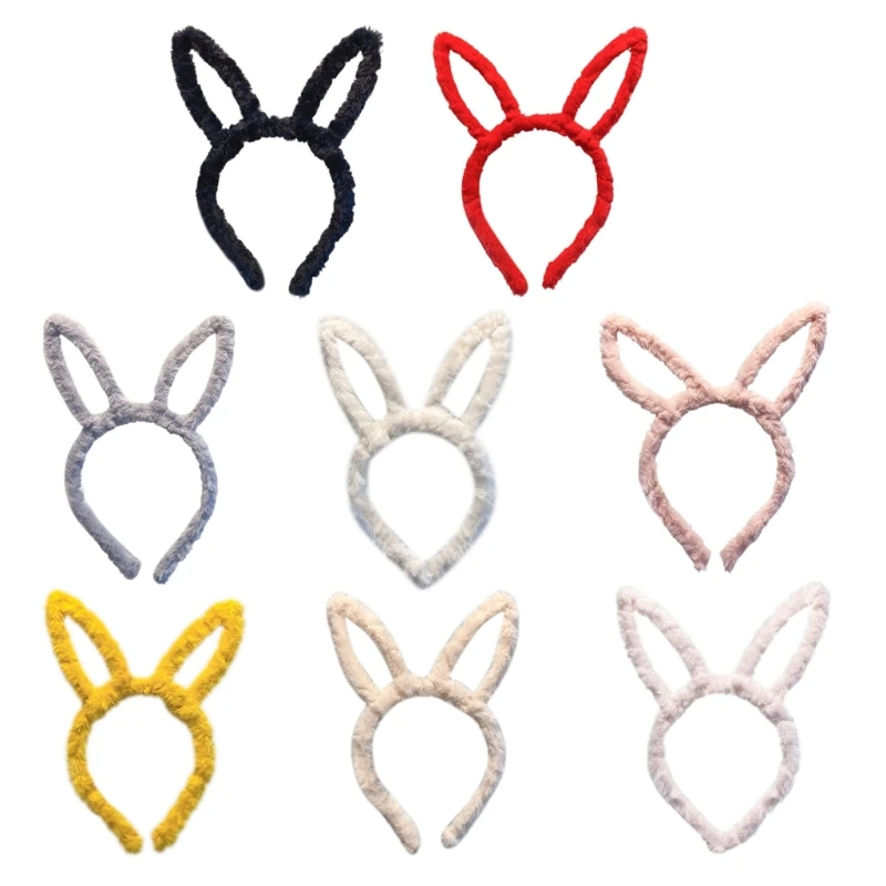 

Plush Rabbit Ears Headband for Women Girls Bunny Ear Headwear Party Favor N7YF