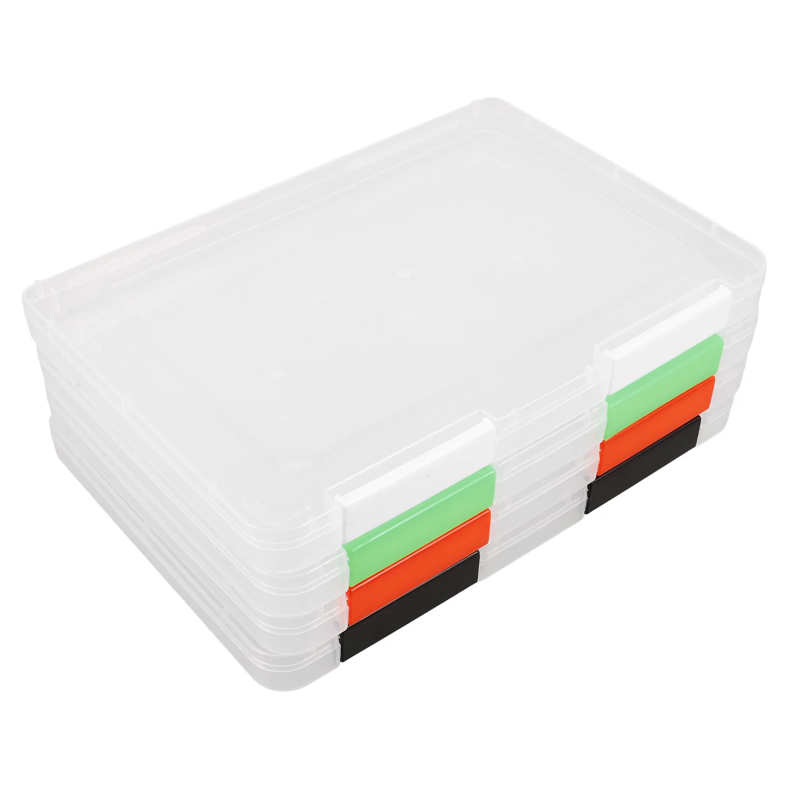 

4 Pcs A5 Paper Storage Box Office Organizer Card Plastic Id Holder Business Case