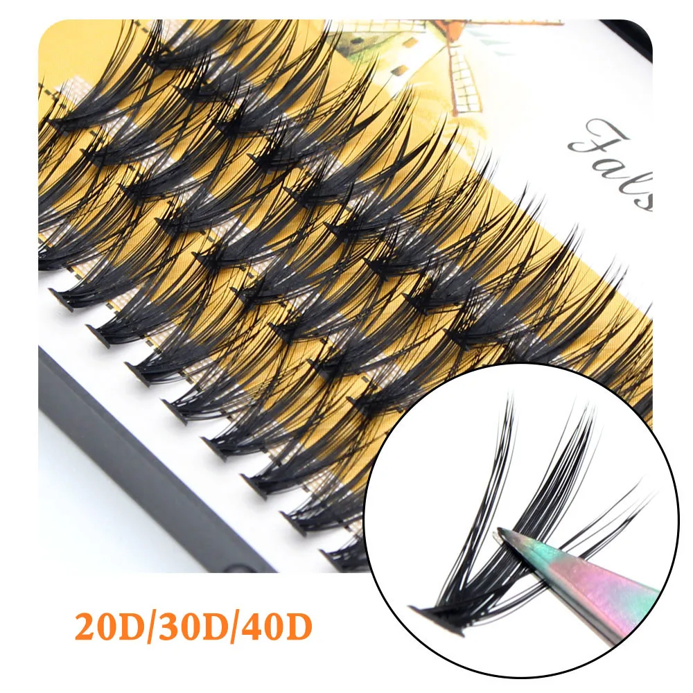 Moonlily Soft 60 Bundles 20D/30D/40D Silk Eyelashes Faux Mink Individual Eyelash Natural Thick Lashes Extensions For Makeup