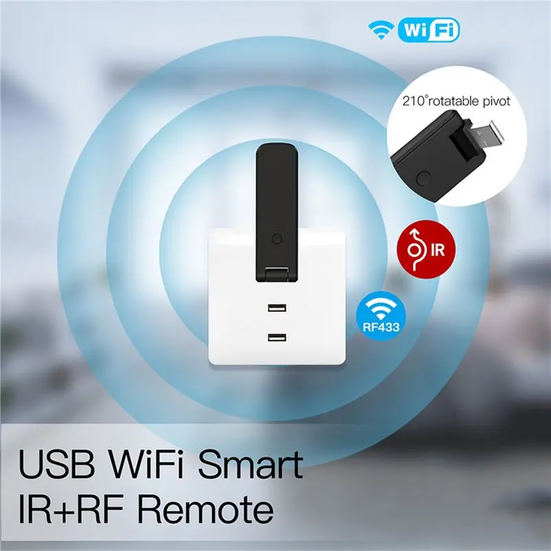 ABDE-3X Tuya Smart RF IR Remote Control Wifi USB Power Smart Home For Air Conditioner TV TV Support Alexa,Google Home
