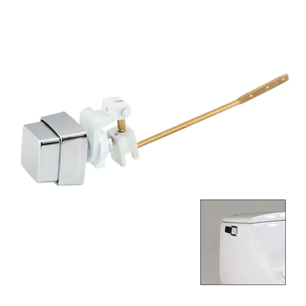 Flush System Side Mount Toilet Flush Handle Stainless Steel Pull Rod Toilet Tank Handle Toilet Trip Lever Plumbing Replacement