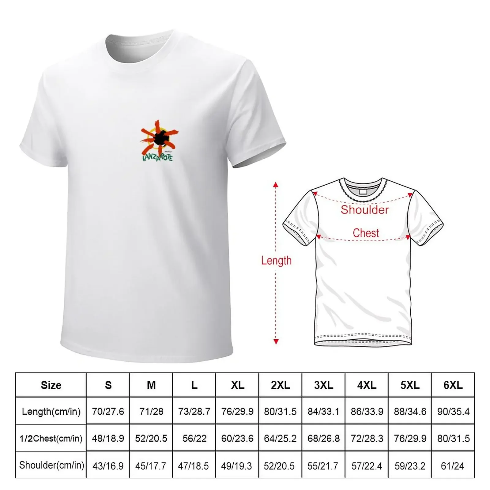 Lanzarote - Small Logo T-Shirt summer tops customs design your own mens big and tall t shirts