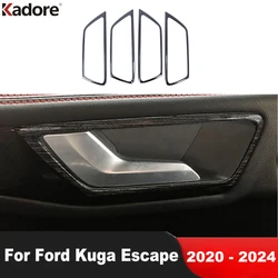 Car Inside Inner Door Handle Bowl Cover Trim For Ford Kuga Escape 2020 2021 2022 2023 2024 Stainless Steel Interior Accessories