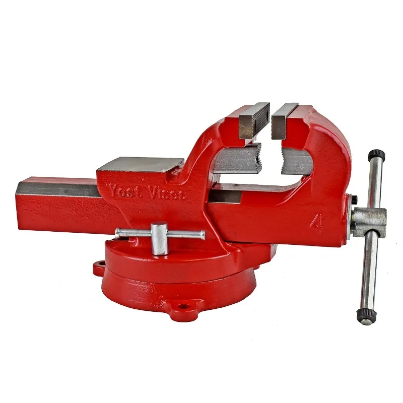 Yost Vises ADI-4 Heavy Duty Vise | 130,000 PSI Tensile Strength Austempered Ductile Iron Bench Vise | 4 Inch Jaw Width with a