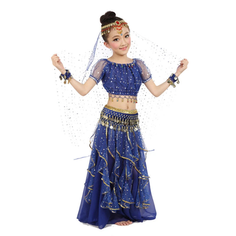 

New Girl Kids Belly Dance Costume Oriental Dance Costumes Belly Dance Dancer Clothes Indian Dance Costumes For Kids 3pcs/set