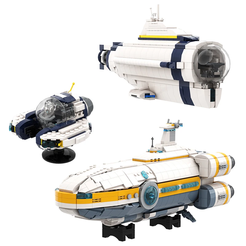 Gobricks Game Subnautica Seamoth Vehicle Submarine MOC Building Blocks Kits Subnautica Mini Sub Bricks Toys for Kids Gifts